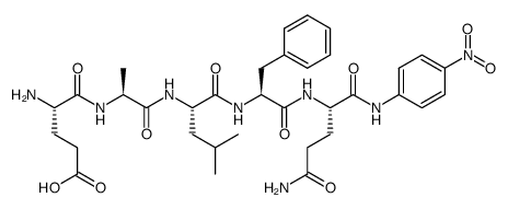 H-Glu-Ala-Leu-Phe-Gln-pNA trifluoroacetate salt Structure