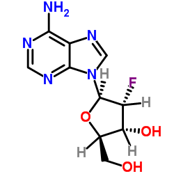 (2R,3R,4S,5R)-5-(6-氨基-9H-嘌呤-9-基)-4-氟-2-(羟甲基)四氢呋喃-3-醇结构式