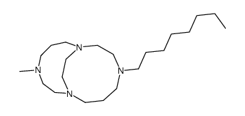 11-methyl-4-octyl-1,4,8,11-tetrazabicyclo[6.6.2]hexadecane结构式