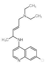 trans-7-Chloro-4-((4-(diethylamino)-1-methyl-2-butenyl)amino)quinoline结构式
