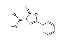 3-[bis(methylsulfanyl)methylidene]-5-phenylfuran-2-one结构式