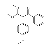 3,3-dimethoxy-2-(4-methoxyphenyl)-1-phenylpropan-1-one结构式