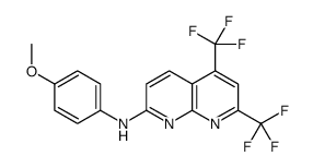 1,8-Naphthyridin-2-amine,N-(4-methoxyphenyl)-5,7-bis(trifluoromethyl)-(9CI)结构式