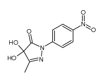 4,4-dihydroxy-3-methyl-1-(4-nitrophenyl)-1,4-dihydropyrazol-5-one Structure