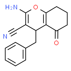 2-Amino-4-benzyl-5-oxo-5,6,7,8-tetrahydro-4H-chromene-3-carbonitrile Structure