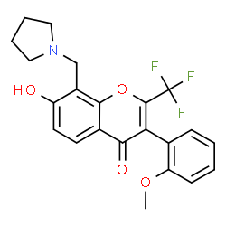 7-Hydroxy-3-(2-methoxyphenyl)-8-(1-pyrrolidinylmethyl)-2-(trifluoromethyl)-4H-chromen-4-one picture