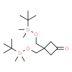3,3-Bis[[[(1,1-dimethylethyl)dimethylsilyl]oxy]methyl]cyclobutanone Structure