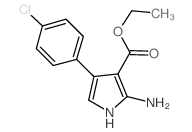 Ethyl 2-amino-4-(4-chlorophenyl)-1H-pyrrole-3-carboxylate结构式