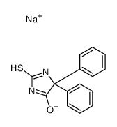 sodium,5,5-diphenyl-2-sulfanylideneimidazolidin-3-id-4-one结构式