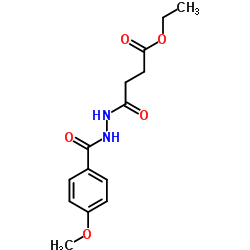Ethyl 4-[2-(4-methoxybenzoyl)hydrazino]-4-oxobutanoate Structure