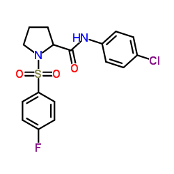 N-(4-Chlorophenyl)-1-[(4-fluorophenyl)sulfonyl]prolinamide Structure