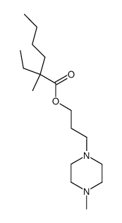 2-Ethyl-2-methylhexanoic acid 3-(4-methyl-1-piperazinyl)propyl ester结构式