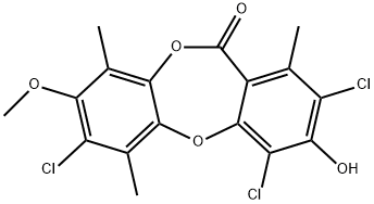 2,4,7-Trichloro-3-hydroxy-8-methoxy-1,6,9-trimethyl-11H-dibenzo[b,e][1,4]dioxepin-11-one Structure