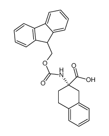 (S)-2-(((9H-fluoren-9-yl)methoxy)carbonylamino)-1,2,3,4-tetrahydronaphthalene-2-carboxylic acid结构式