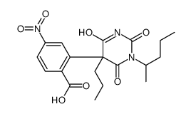 4-nitro-2-(2,4,6-trioxo-1-pentan-2-yl-5-propyl-1,3-diazinan-5-yl)benzoic acid Structure