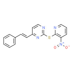 2-[(3-NITRO-2-PYRIDINYL)SULFANYL]-4-STYRYLPYRIMIDINE结构式