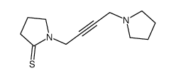 1-(4-pyrrolidin-1-ylbut-2-ynyl)pyrrolidine-2-thione结构式