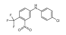 N-(4-chlorophenyl)-3-nitro-4-(trifluoromethyl)aniline结构式