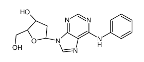 (2R,3S,5R)-5-(6-anilinopurin-9-yl)-2-(hydroxymethyl)oxolan-3-ol Structure