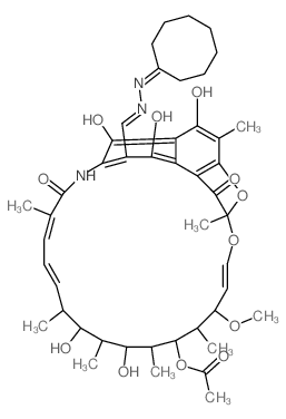3-(cyclooctylidenehydrazono-methyl)-rifamycin结构式