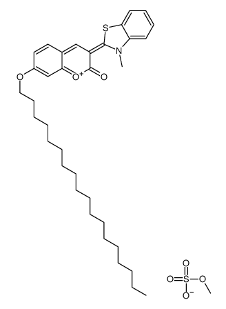 3-(3-methyl-1,3-benzothiazol-3-ium-2-yl)-7-octadecoxychromen-2-one,methyl sulfate结构式