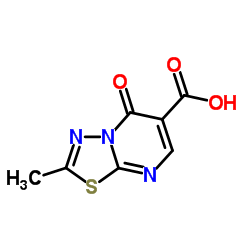 2-Methyl-5-oxo-5H-[1,3,4]thiadiazolo[3,2-a]pyrimidine-6-carboxylic acid结构式