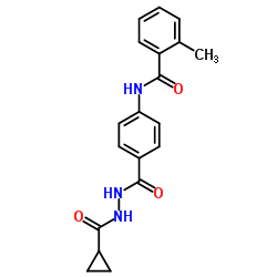 N-(4-{[2-(Cyclopropylcarbonyl)hydrazino]carbonyl}phenyl)-2-methylbenzamide结构式