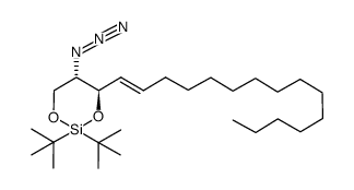 (2S,3S,4E)-2-azidooctadec-1,3-O-di-(tert-butyl)silanediyl-4-ene-1,3-diol Structure