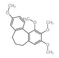 1,2,3,9-tetramethoxy-6,7-dihydro-5H-dibenzo[5,3-b:3',1'-e][7]annulene结构式