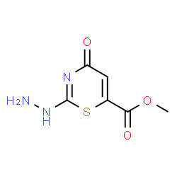 4H-1,3-Thiazine-6-carboxylicacid,2-hydrazino-4-oxo-,methylester(9CI) structure