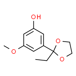 Phenol, 3-(2-ethyl-1,3-dioxolan-2-yl)-5-methoxy- (9CI)结构式