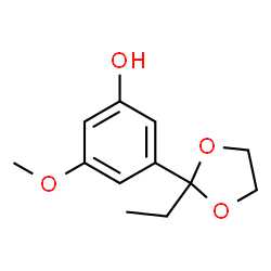 Phenol, 3-(2-ethyl-1,3-dioxolan-2-yl)-5-methoxy- (9CI) structure