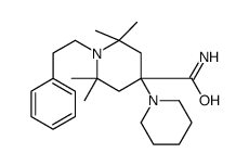 2,2,6,6-tetramethyl-1-(2-phenylethyl)-4-piperidin-1-ylpiperidine-4-carboxamide Structure