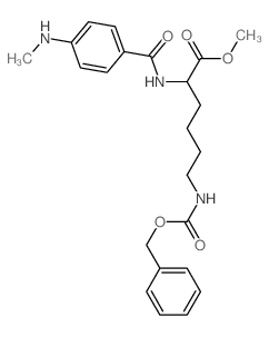 methyl 2-[(4-methylaminobenzoyl)amino]-6-phenylmethoxycarbonylamino-hexanoate structure