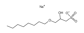 2-Hydroxy-3-(octyloxy)-1-propanesulfonic acid sodium salt结构式