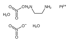 ethane-1,2-diamine,platinum(2+),dinitrate,dihydrate Structure