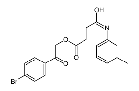 [2-(4-bromophenyl)-2-oxoethyl] 4-(3-methylanilino)-4-oxobutanoate结构式