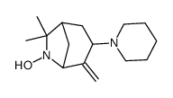 (1S,3S,5R)-7,7-Dimethyl-4-methylene-3-piperidin-1-yl-6-aza-bicyclo[3.2.1]octan-6-ol结构式