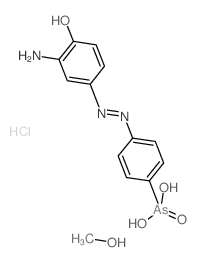 [4-[(2E)-2-(3-amino-4-oxo-1-cyclohexa-2,5-dienylidene)hydrazinyl]phenyl]arsonic acid; methanol Structure