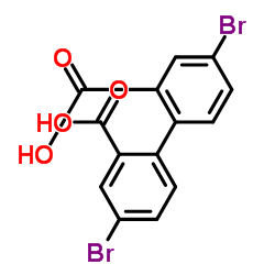 4,4'-Dibromo-2,2'-biphenyldicarboxylic acid Structure