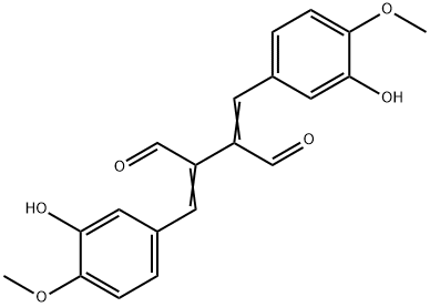 2,3-Bis[(3-hydroxy-4-methoxyphenyl)methylene]butanedial structure