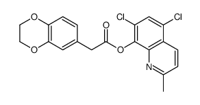 (5,7-dichloro-2-methylquinolin-8-yl) 2-(2,3-dihydro-1,4-benzodioxin-6-yl)acetate Structure