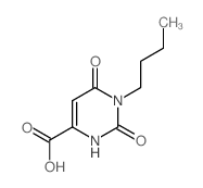 4-Pyrimidinecarboxylicacid, 1-butyl-1,2,3,6-tetrahydro-2,6-dioxo-结构式