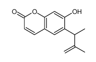 7-hydroxy-6-(3-methylbut-3-en-2-yl)chromen-2-one Structure