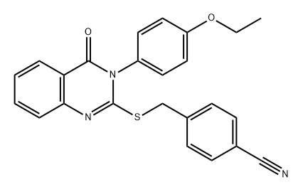 4-(((3-(4-Ethoxyphenyl)-4-oxo-3,4-dihydroquinazolin-2-yl)thio)methyl)benzonitrile structure