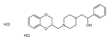 2-[4-(2,3-dihydro-1,4-benzodioxin-3-ylmethyl)piperazin-1-yl]-1-phenylethanol,dihydrochloride Structure