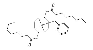 Octanoic acid 9-benzyl-6-octanoyloxy-9-aza-bicyclo[3.3.1]non-2-yl ester Structure