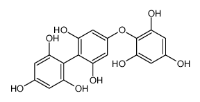 2-[2,6-dihydroxy-4-(2,4,6-trihydroxyphenoxy)phenyl]benzene-1,3,5-triol Structure