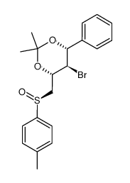 5-bromo-2,2-dimethyl-(SS)-4-(4-methylphenylsulfinylmethyl)-6-phenyl-(4S,5R,6R)-1,3-dioxane Structure