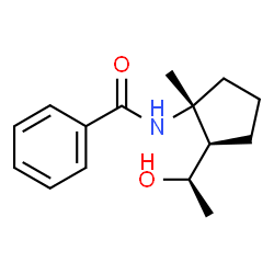 Benzamide, N-[(1R,2R)-2-[(1R)-1-hydroxyethyl]-1-methylcyclopentyl]-, rel- Structure